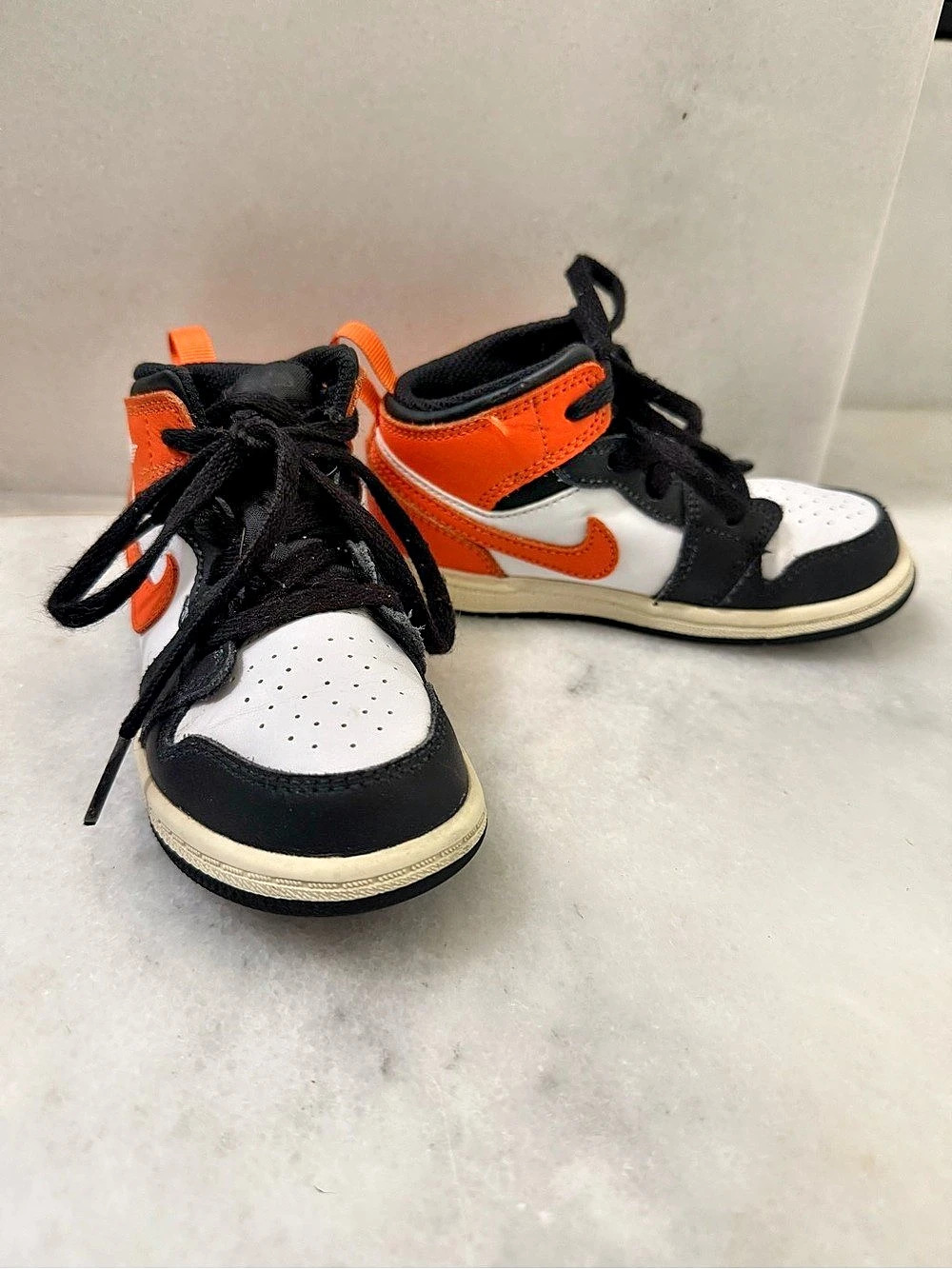 Jordan High Top Sneakers in Orange & Black